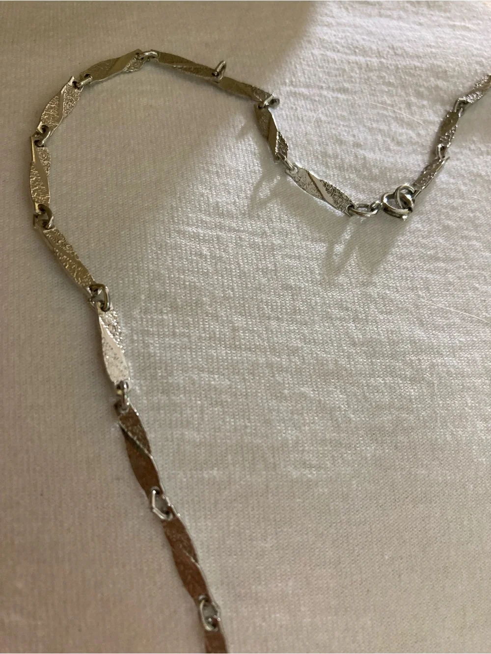 Vintage Silver Tone Fancy Chain Necklace